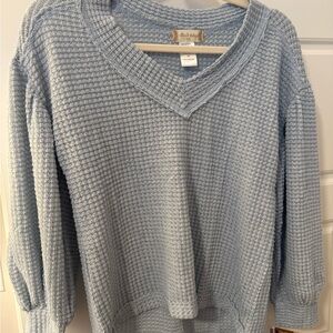 Altar'd State Soft Blue V-Neck Sweater